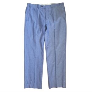 36/30 Brooks Brothers Fitzgerald 100% Cotton Oxford Cloth Blue Men's Trousers